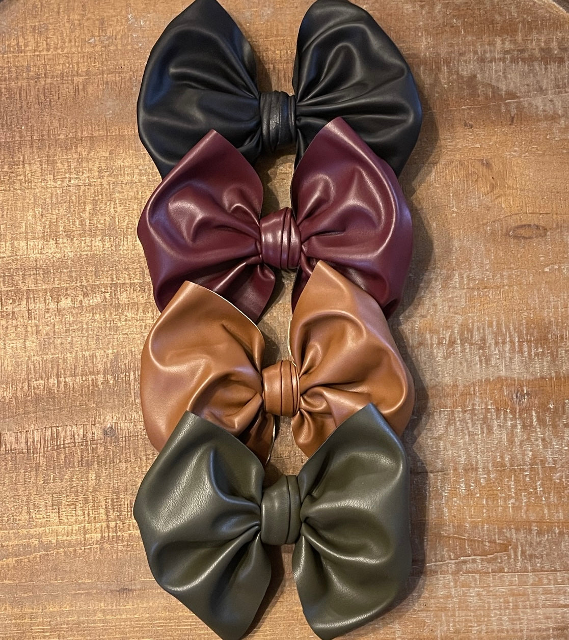Pleather Bows