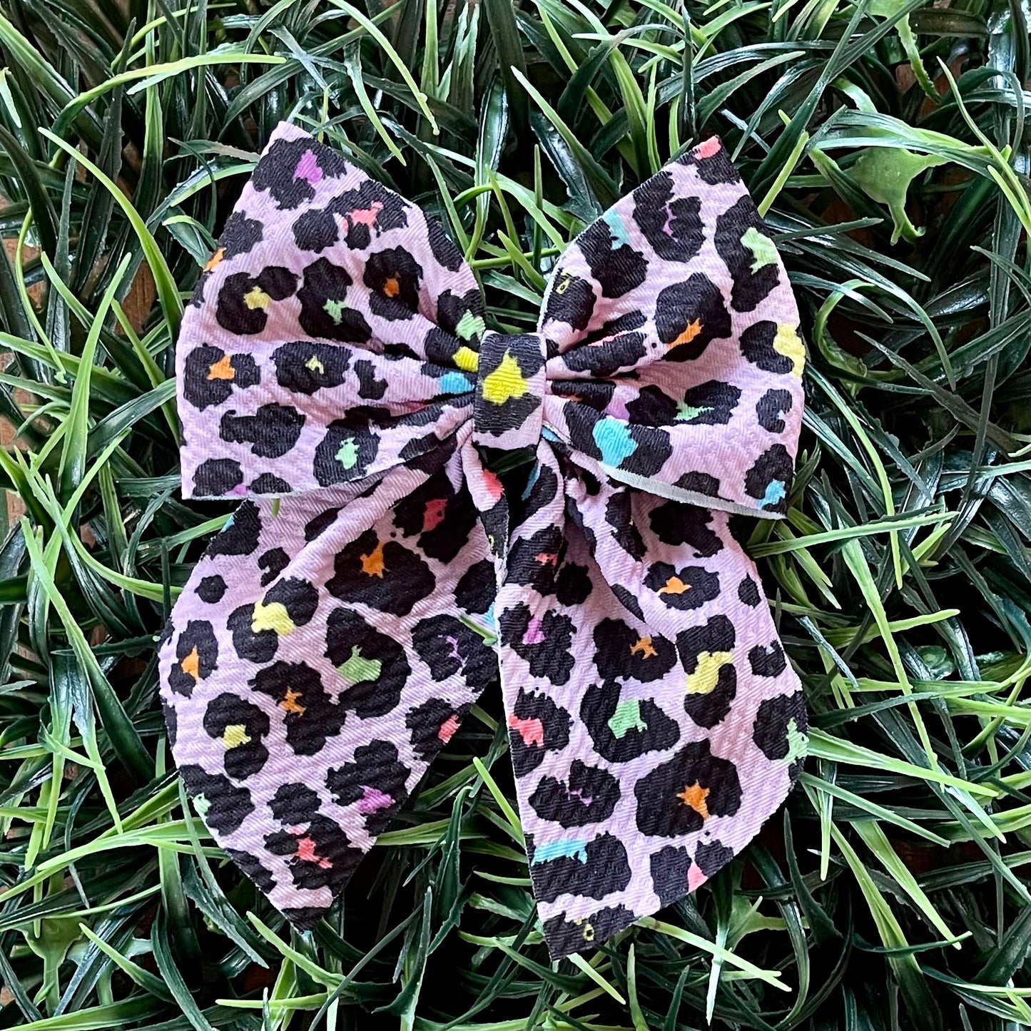 Emily Leopard Floral Sailor Bow