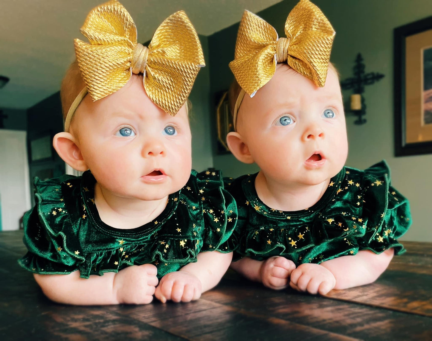 Shiny Gold Pleather Pinwheel