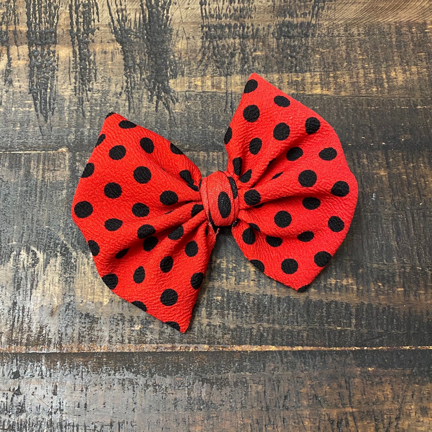 Red w/Black Polka Dot Bows