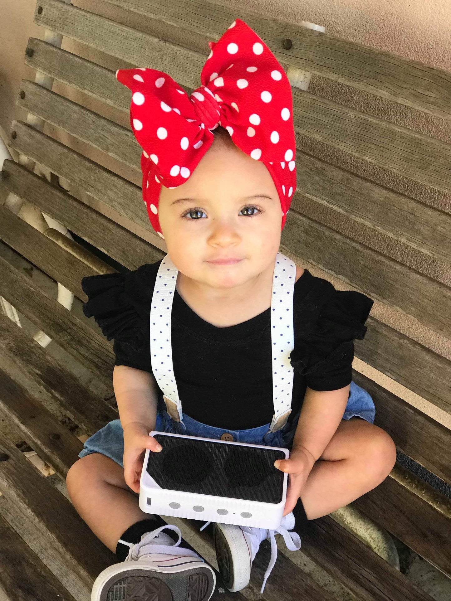Red/White Polka Dot Headwrap