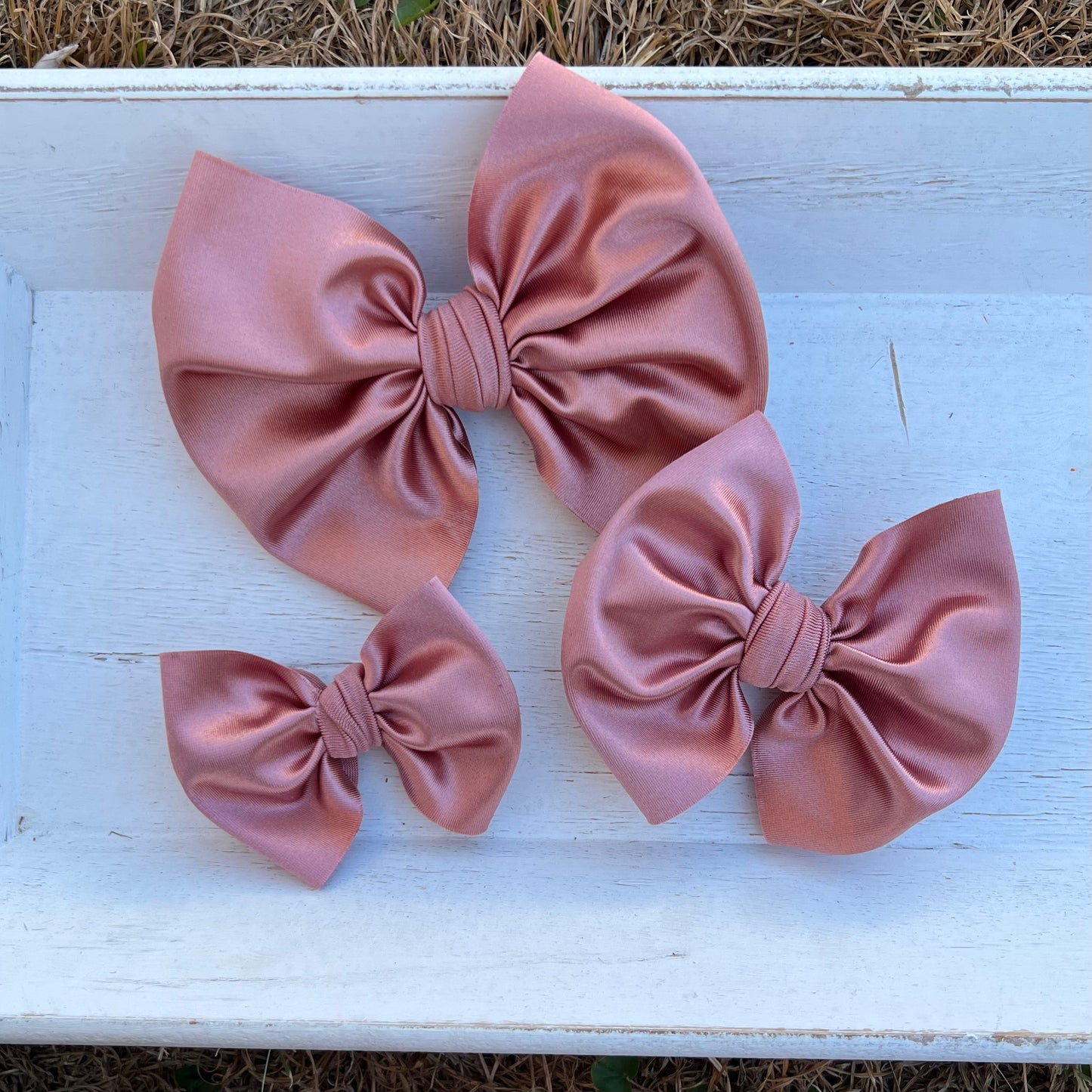 Morganite Satin Bows
