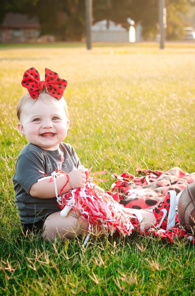 Red w/Black Polka Dot Bows