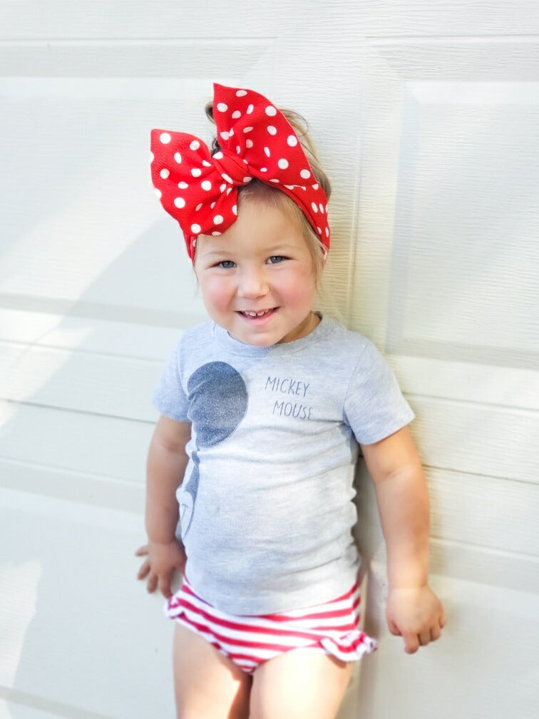 Red/White Polka Dot Headwrap
