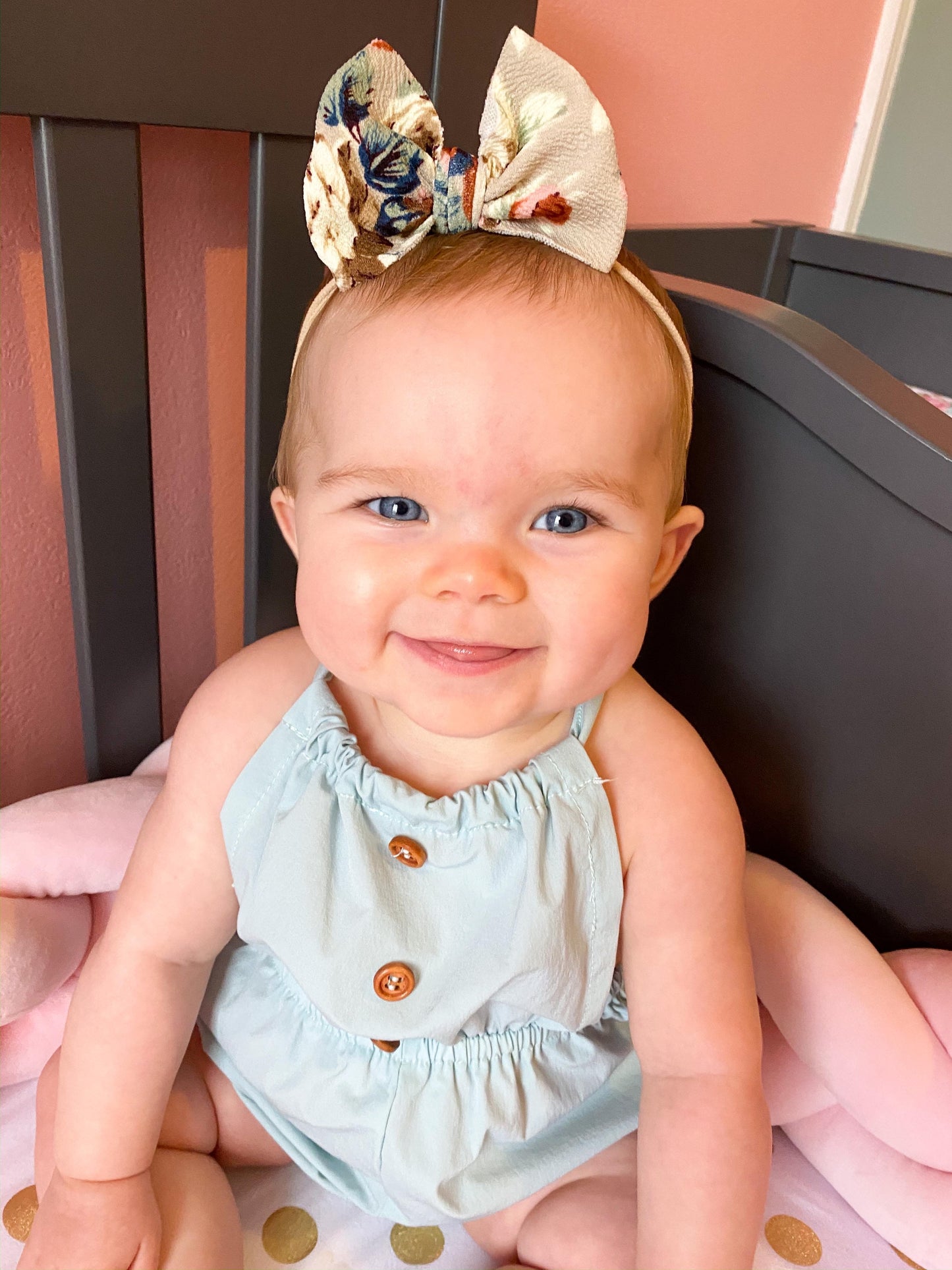 Dusty Rose Floral Bows