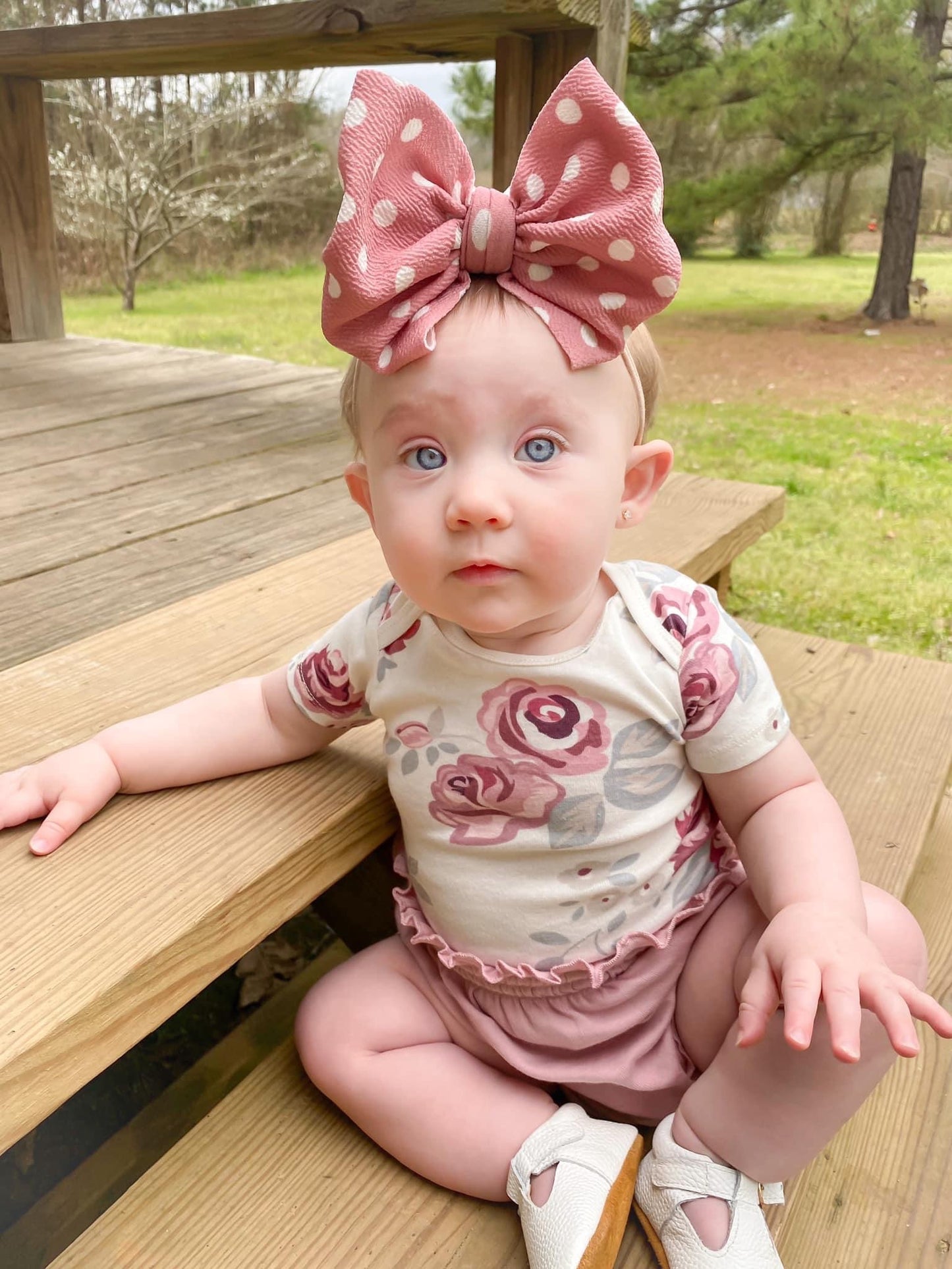 Pink Polka Dot Bows