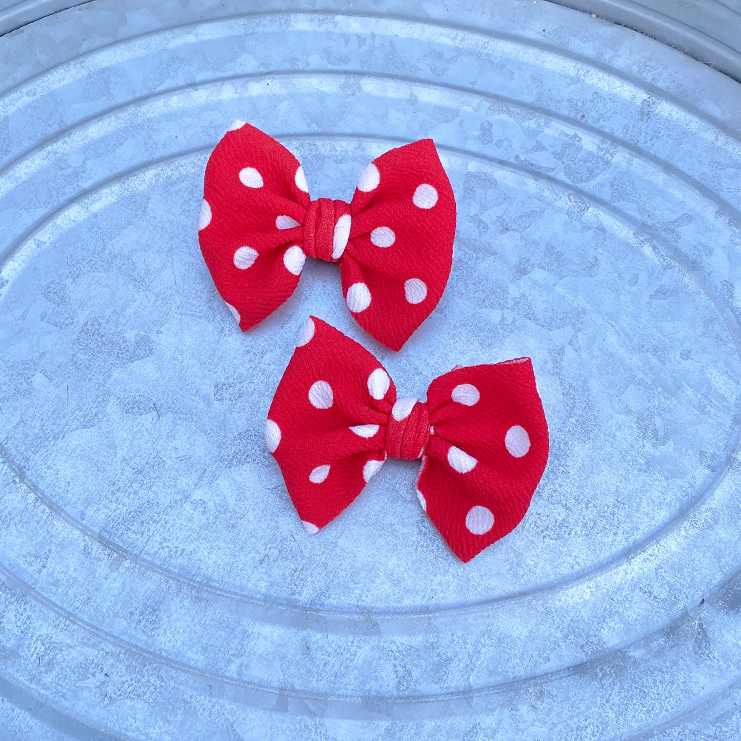 Red w/White Polka Dot Piggies
