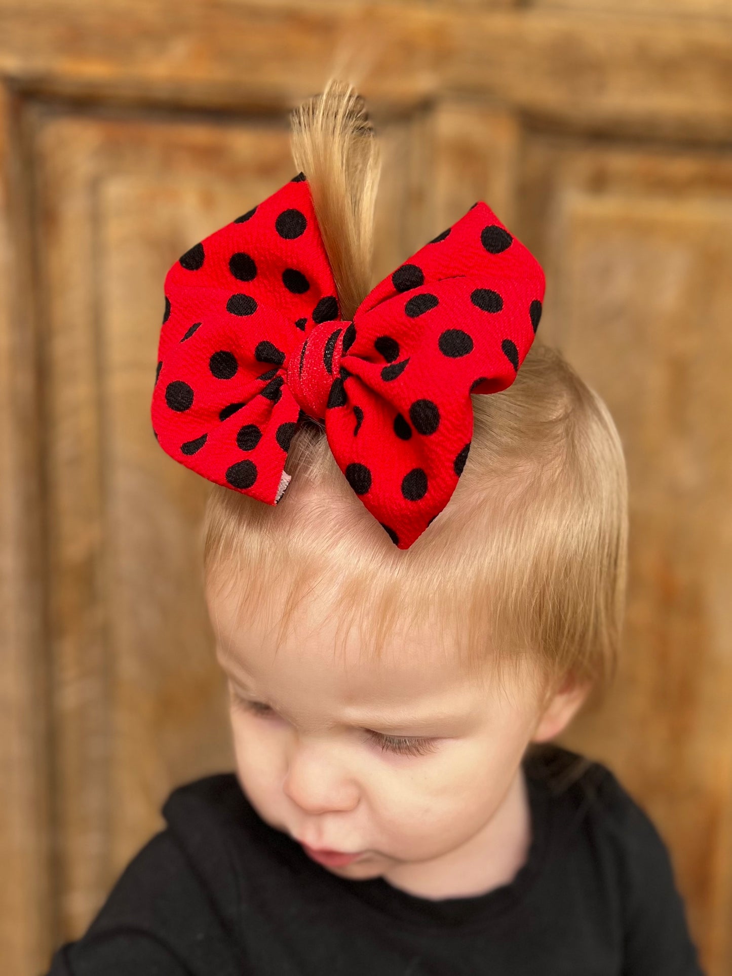 Red w/Black Polka Dot Bows