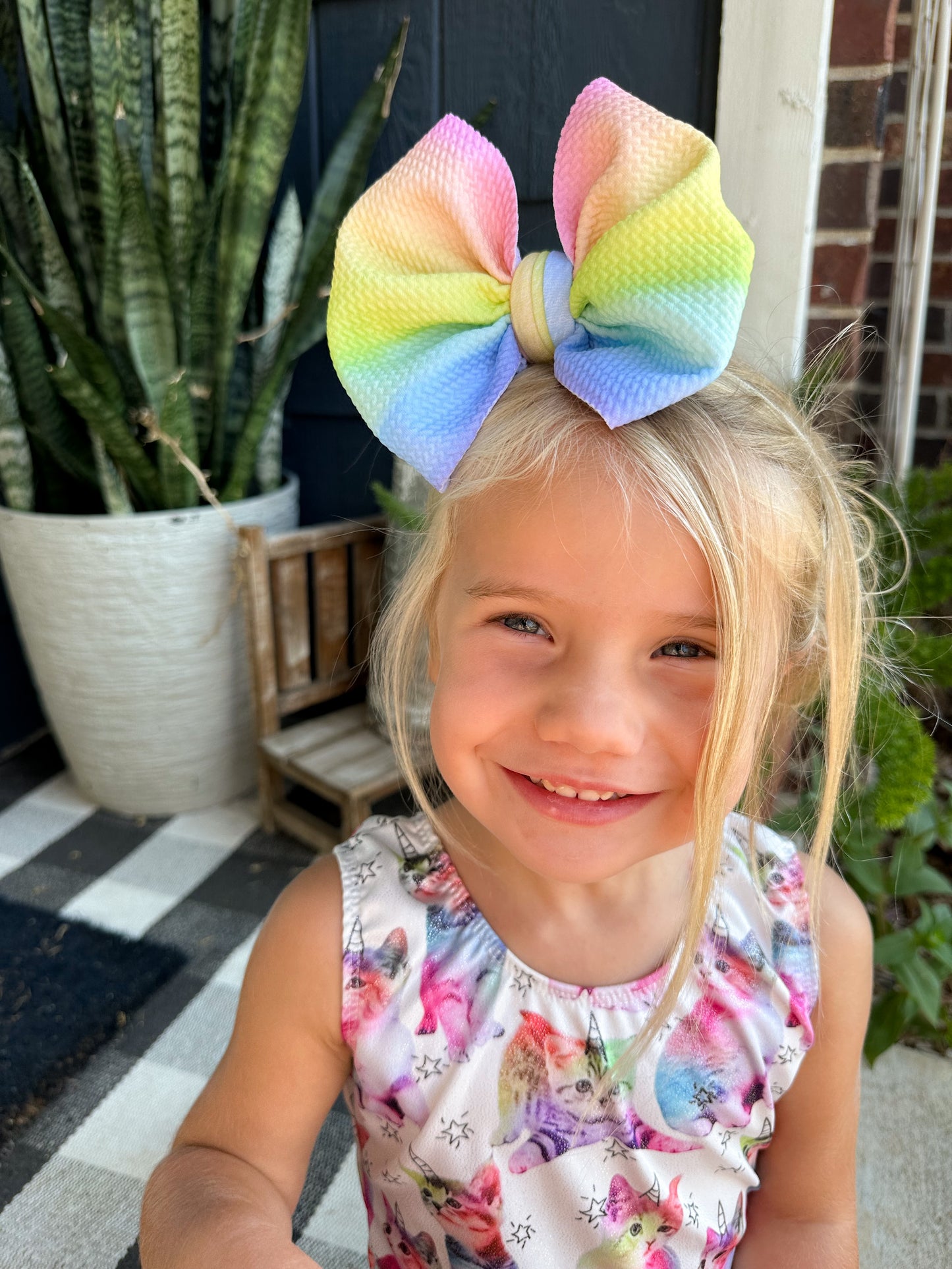 Rainbow Watercolor Bows