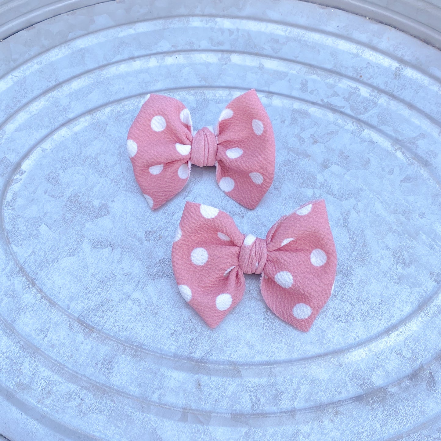 Pink w/White Polka Dot Piggies