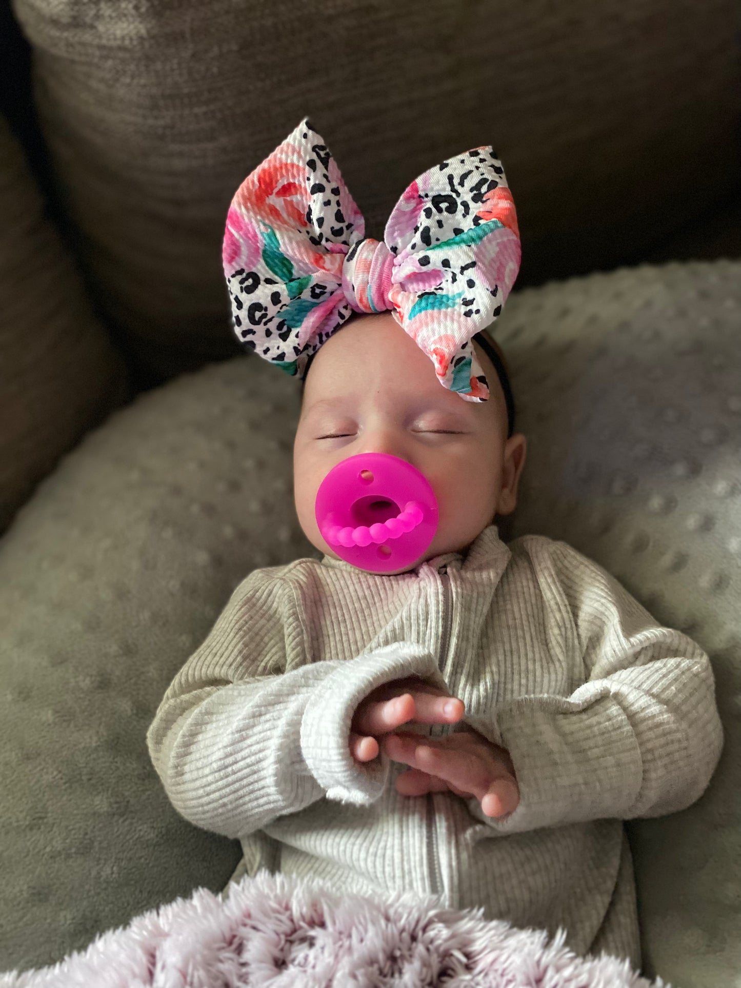 Morgan Leopard Floral Bows