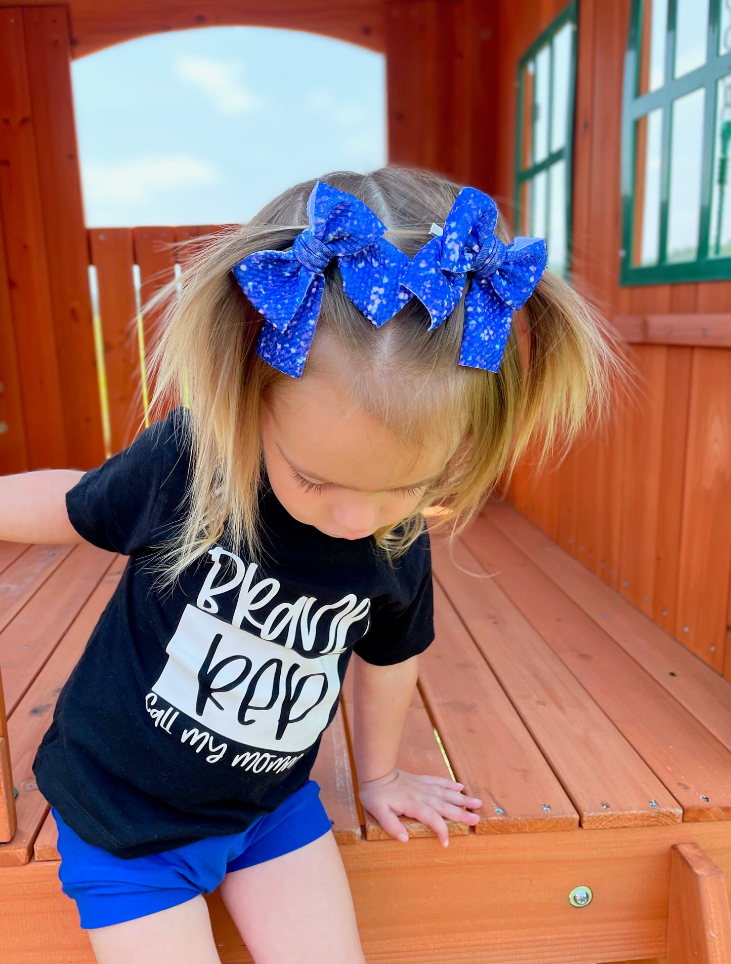 Blue Sparkle Pigtails
