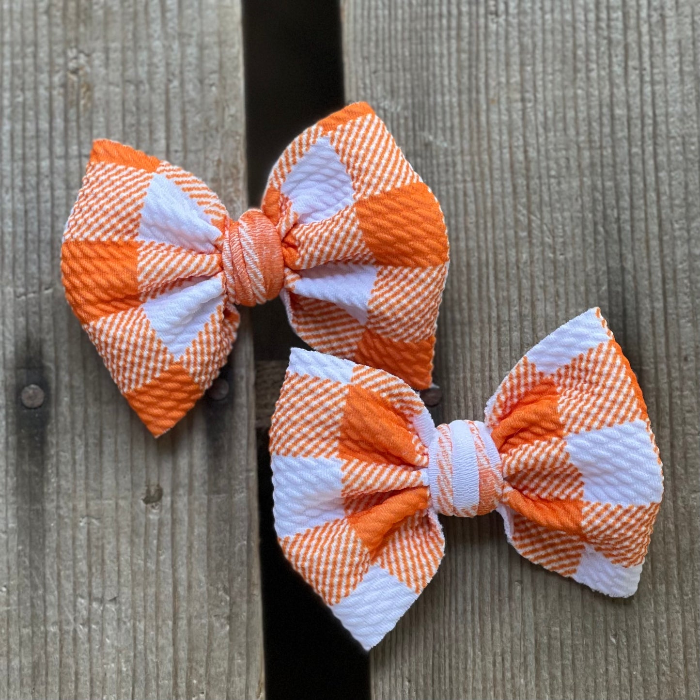 Orange Plaid Piggies