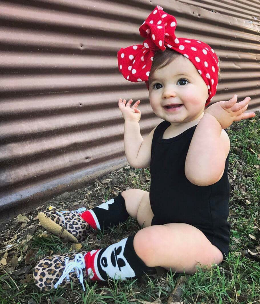 Red/White Polka Dot Headwrap