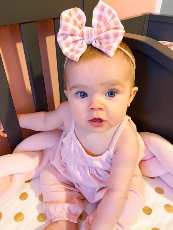 Dusty Pink Gingham Bows