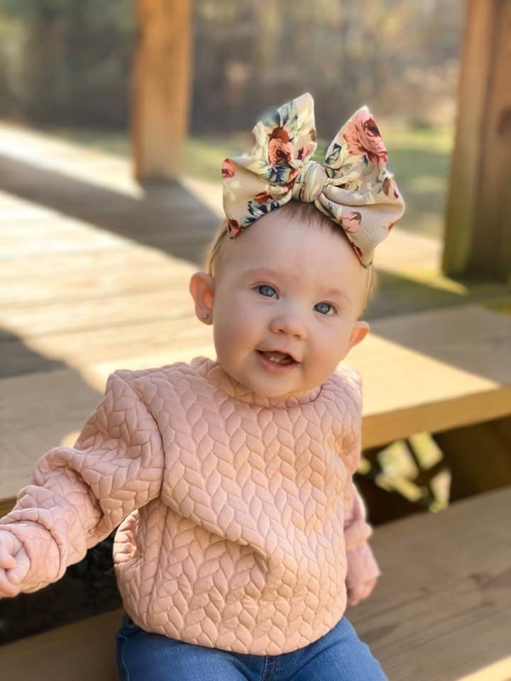 Dusty Rose Floral Bows