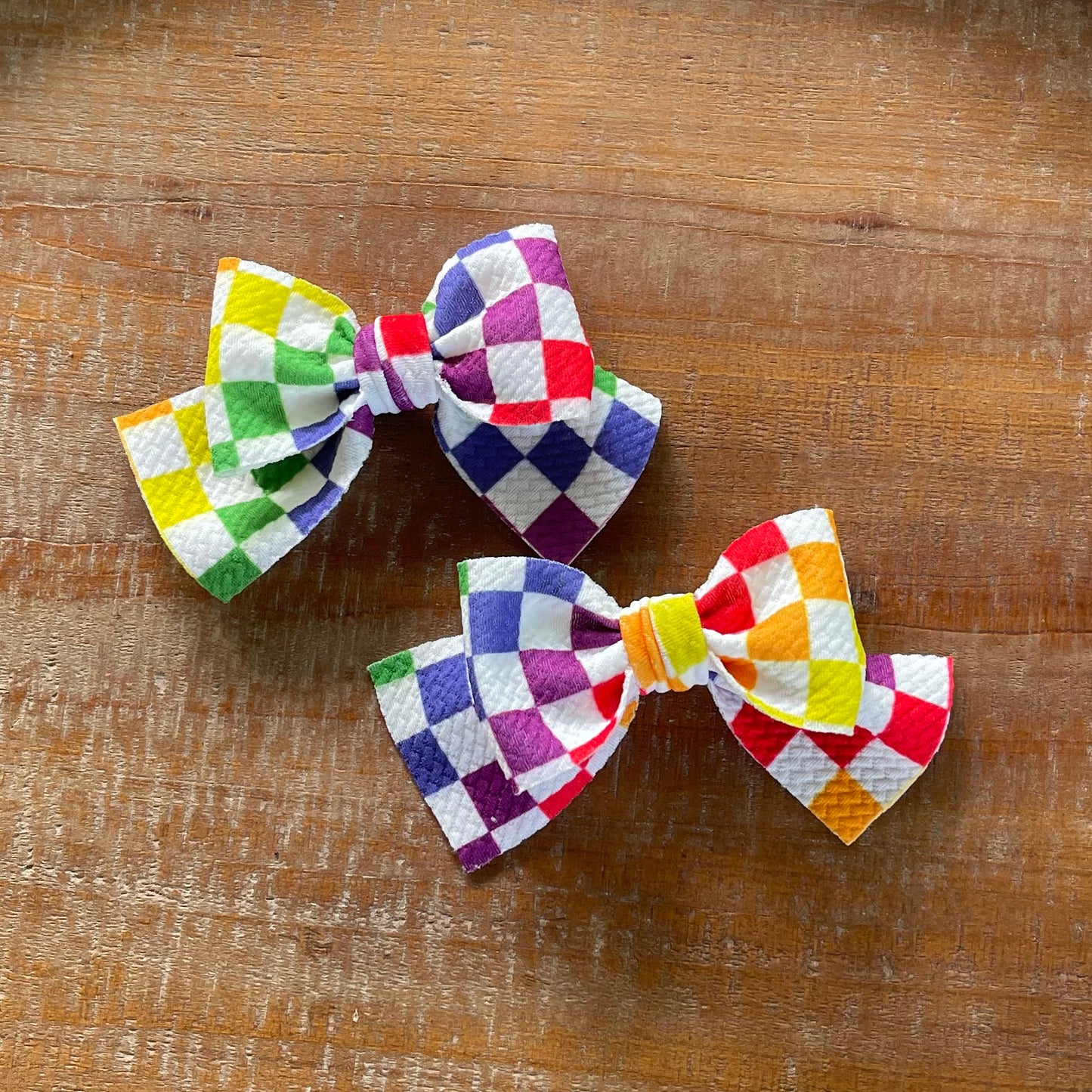 Colorful Checkered Pigtails