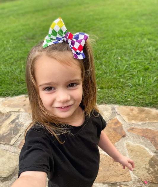 Colorful Checkered Pigtails