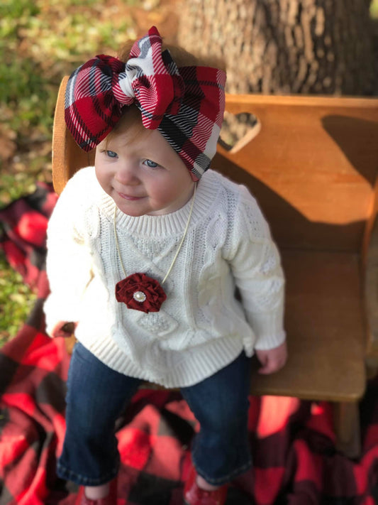 Red Plaid Headwrap