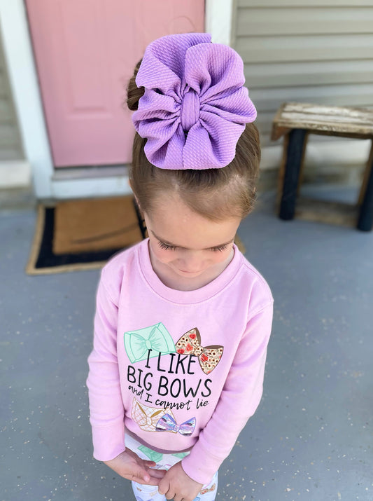 Lilac Messy Bows