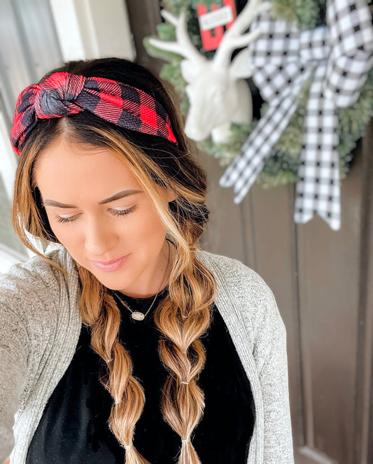 Red Buffalo Plaid Headbands