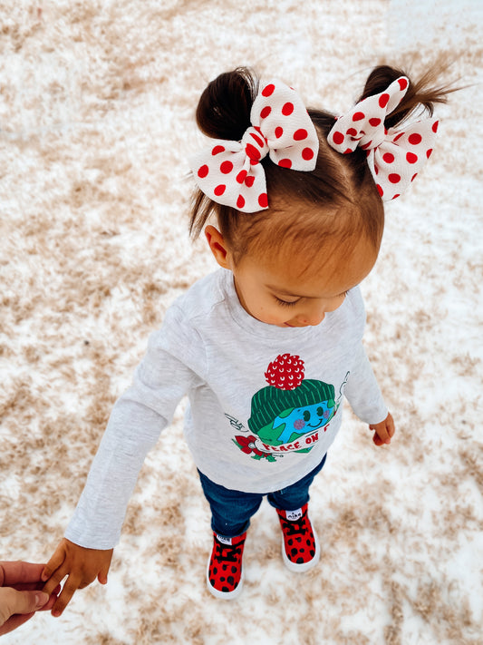 White w/Red Polka Dot Piggies