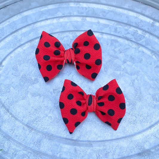 Red w/Black Polka Dot Piggies