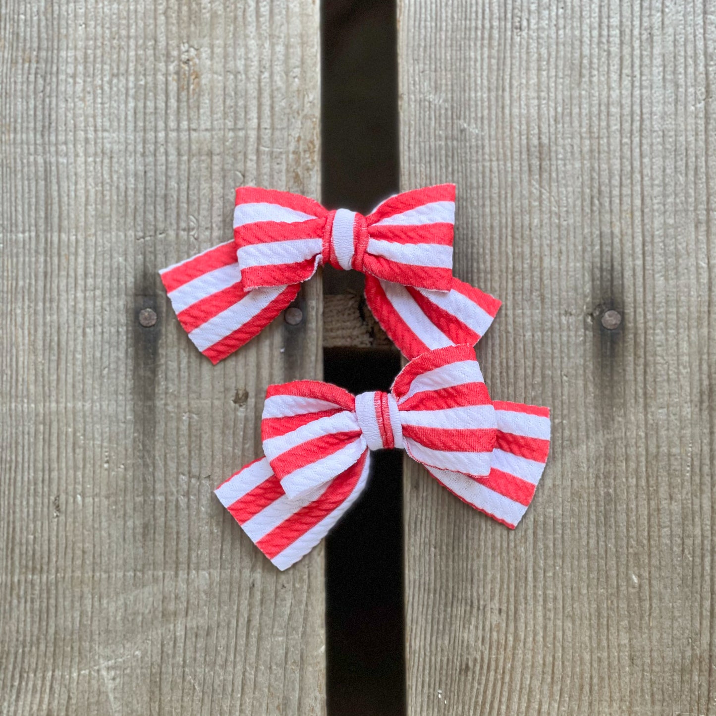 Red/White Stripe Pigtails