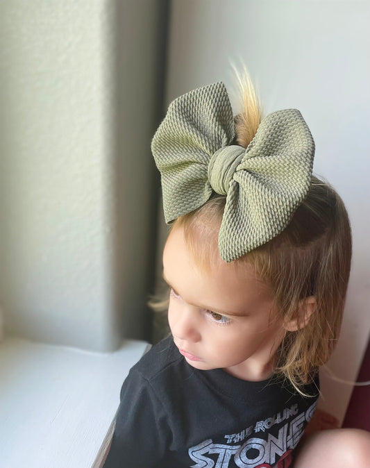 Dusty Olive Bows