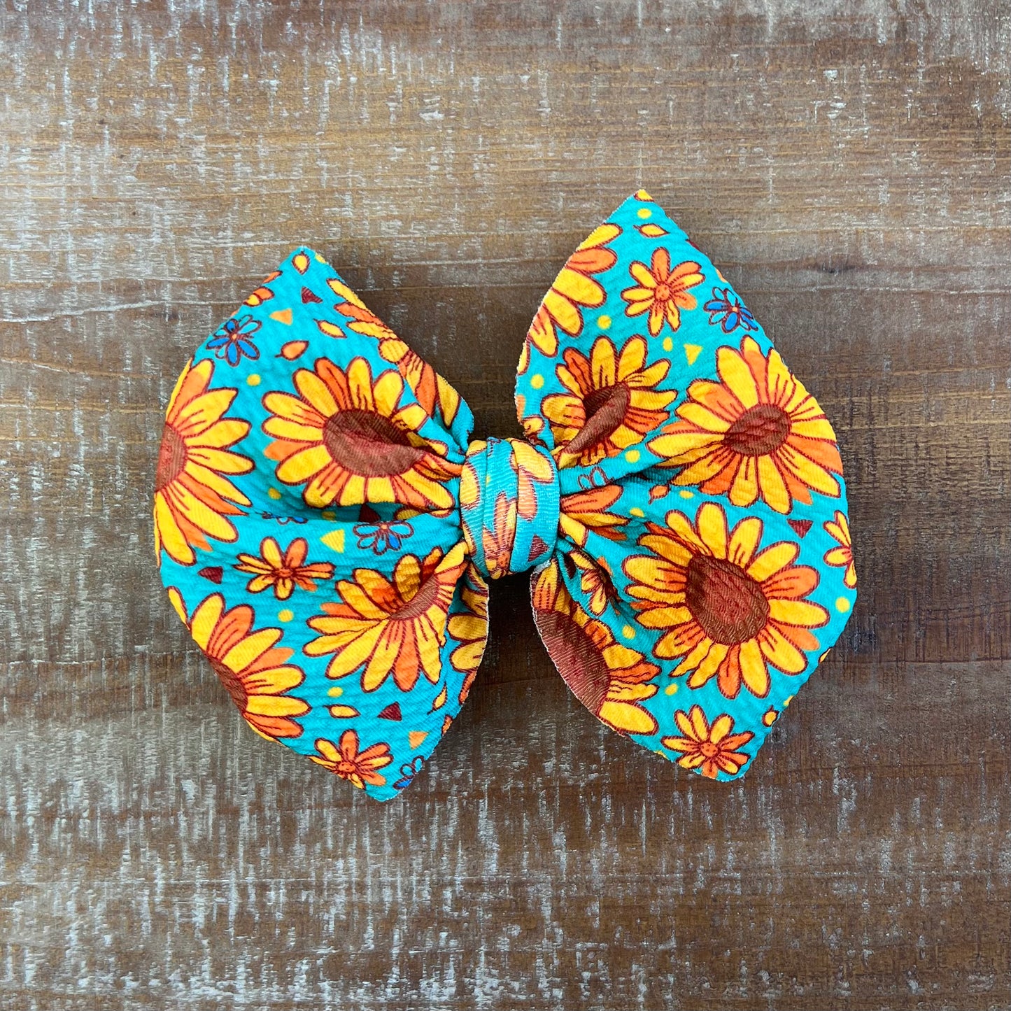 Turquoise Sunflower Bows