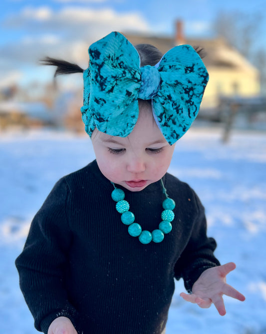 Turquoise Marble Headwrap