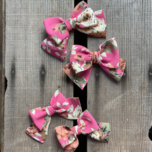 Dusty Pink Rose Pigtails