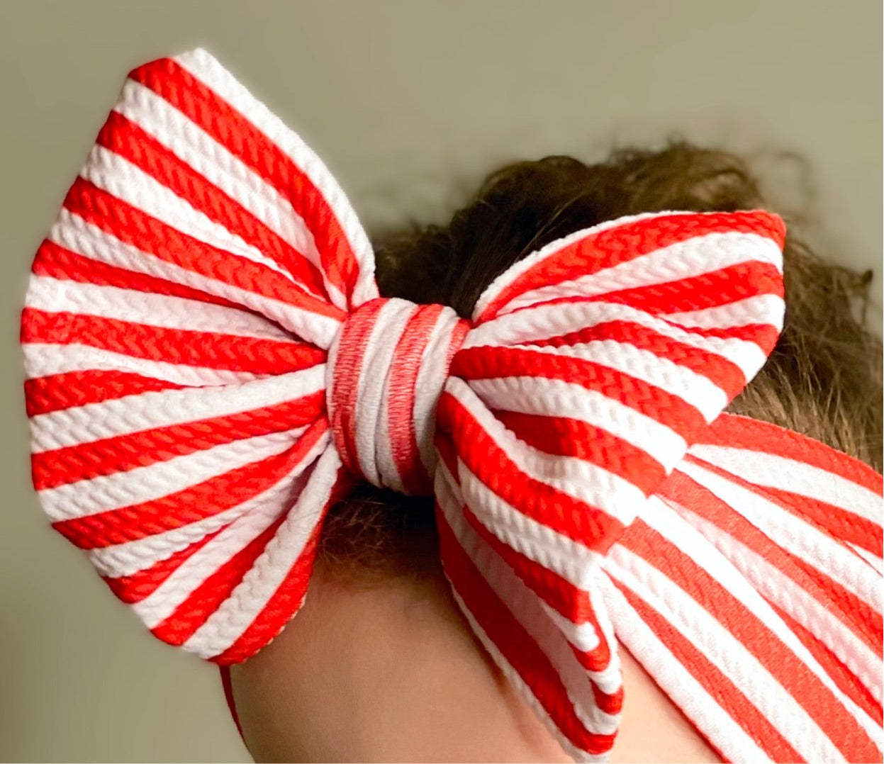 Red/White Stripe Headwrap