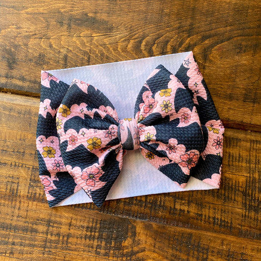 Floral Bats Headwrap